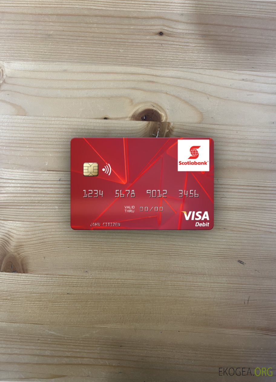 Saint Vincent et les Grenadines Banque de Nouvelle , Écosse carte de débit visa photolook , avant